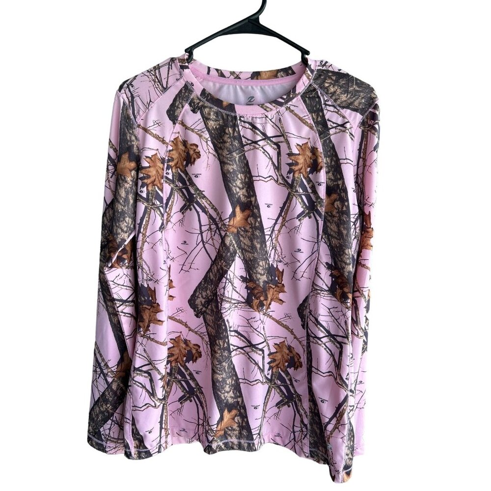 Energy Zone Pink Camo Long Sleeve Shirt - Size L